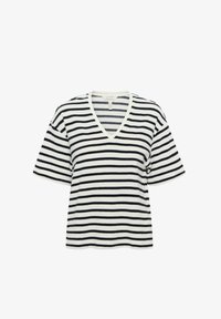 Selected, black and eggnog stripe