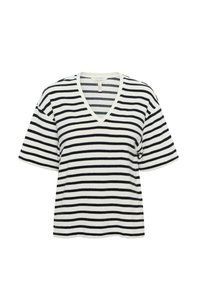 Pamata T-krekls - black and eggnog stripe