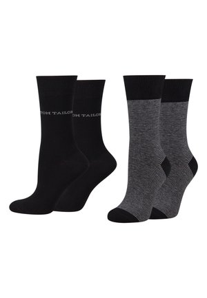 TOM TAILOR 4ER BASIC STRIPE - Socken - paar black