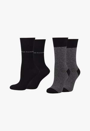 TOM TAILOR 4ER BASIC STRIPE - Socks - paar black