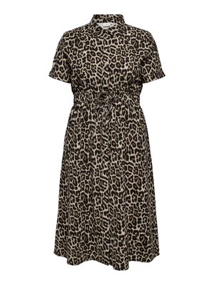ONLY Carmakoma, HEMDBLUSENKLEID CARARIS LANGES KLEID - Särkkleit - black