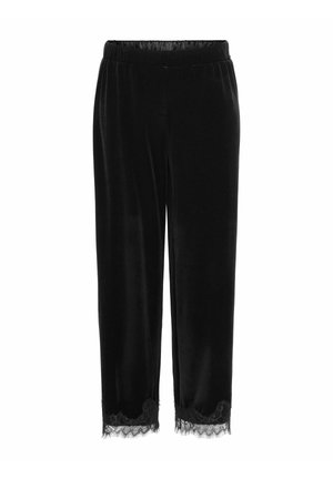JDY, TROUSERS JDYVALERIE WIDE LEG FIT TROUSERS - Pantalon classique - black