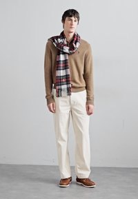 Polo Ralph Lauren PLAID CASHMERE SCARF - Scarf - cream/multi-coloured