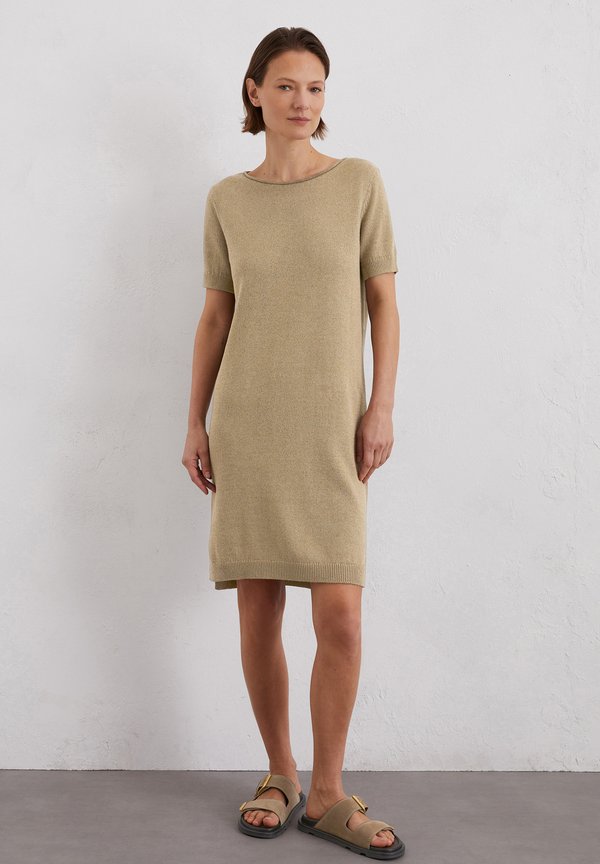 KURZARM AUS MIX - Strickkleid - summer sand