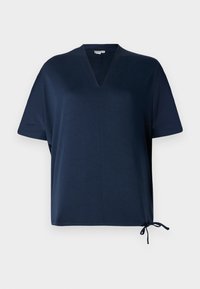 V NECK - Basic póló - sky captain blue