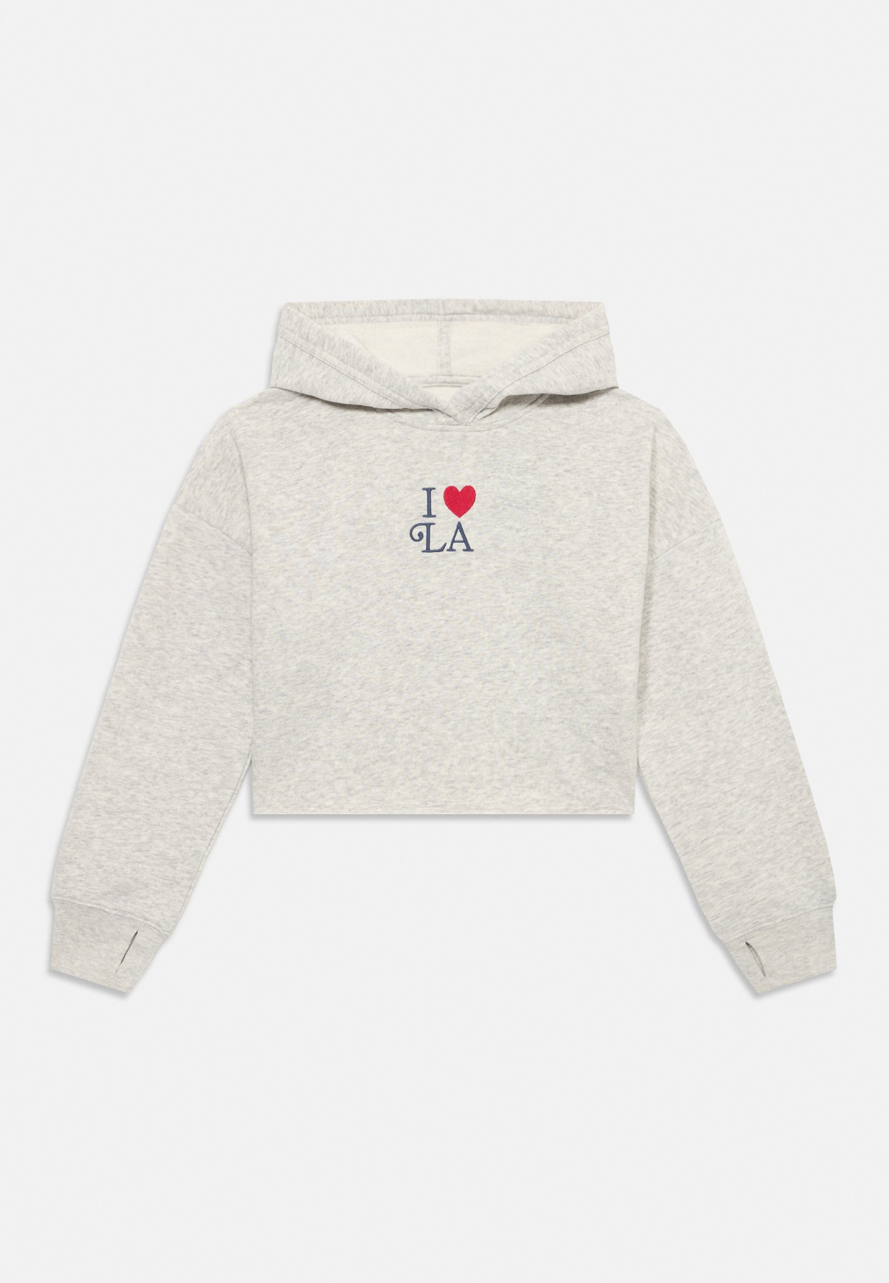 Abercrombie Fitch GRAPHIC Hoodie light grey/mottled light