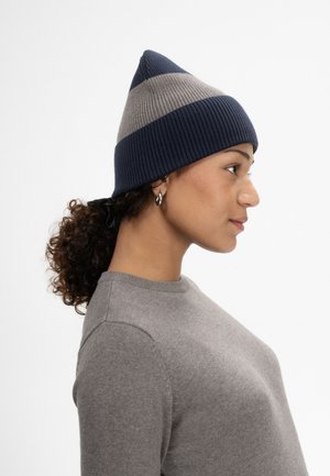 MELA, KALI STRICKMÜTZE UNISEX - Mütze - navy bear melange gestreift