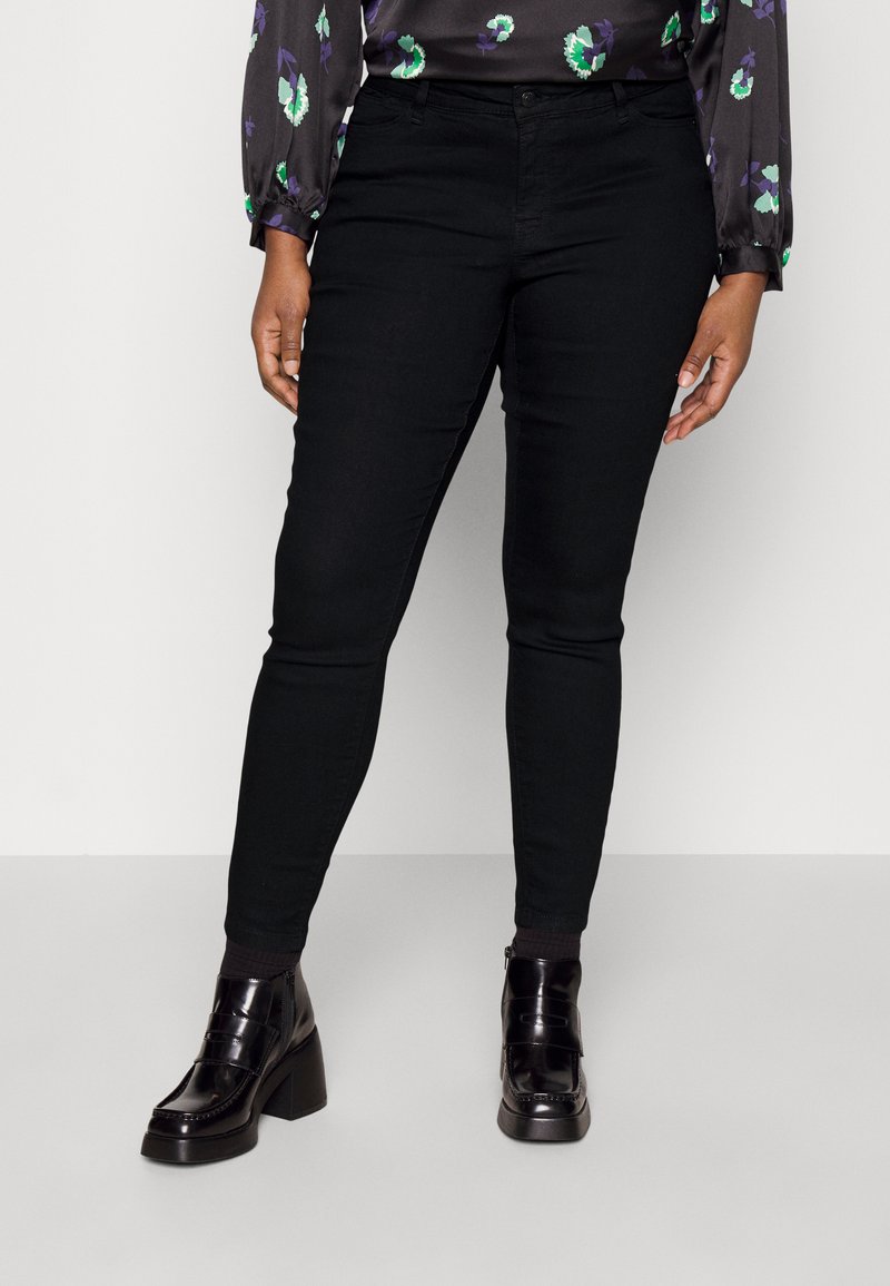 Jean VERO MODA Slim Skinny Gris Anthracite – Taille 34/36, Clous Bronze, Occasion Très Bon état