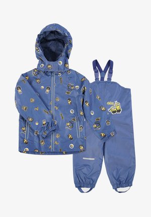 MATSCH UND BUDDELANZUG SET-Waterproof jacket - Pantalones impermeables - marine print