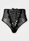 PETITE FLEUR GOLD BY LASCANA HIGH WAIST THONG OUVERT - Siaurikės - black