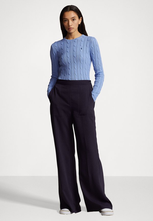 CABLE KNIT COTTON CREWNECK SWEATER - Jumper - blau4