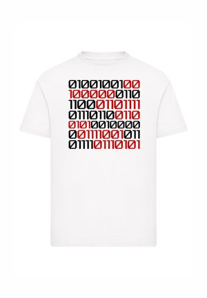 I LOVE YOU BINARY CODE VALENTINS - Print T-shirt - weiß