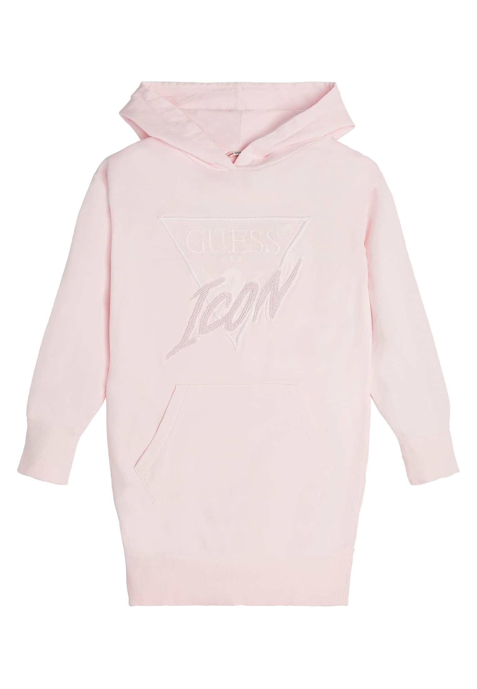 Guess Vestito In French Terry Per Bambine E Ragazze, Manica Lunga, Cotone Bio Con Strisce - 3