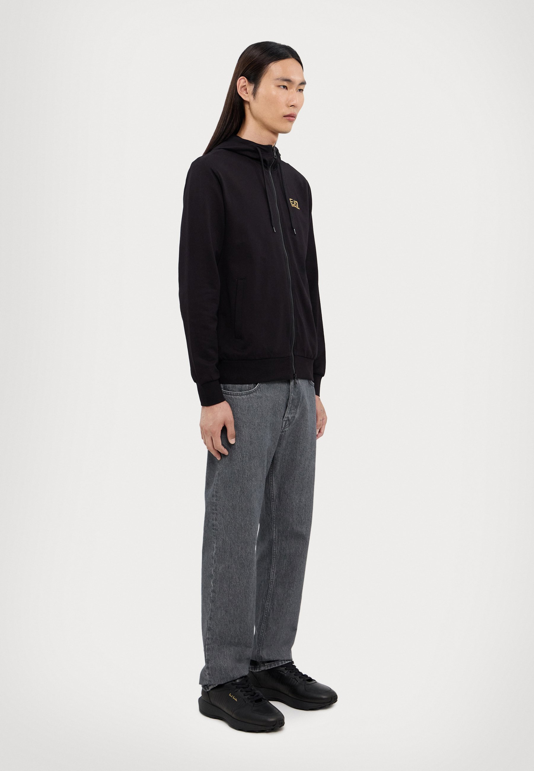 EA7 Emporio Armani TRAIN CORE UNISEX - Zip-up sweatshirt - black