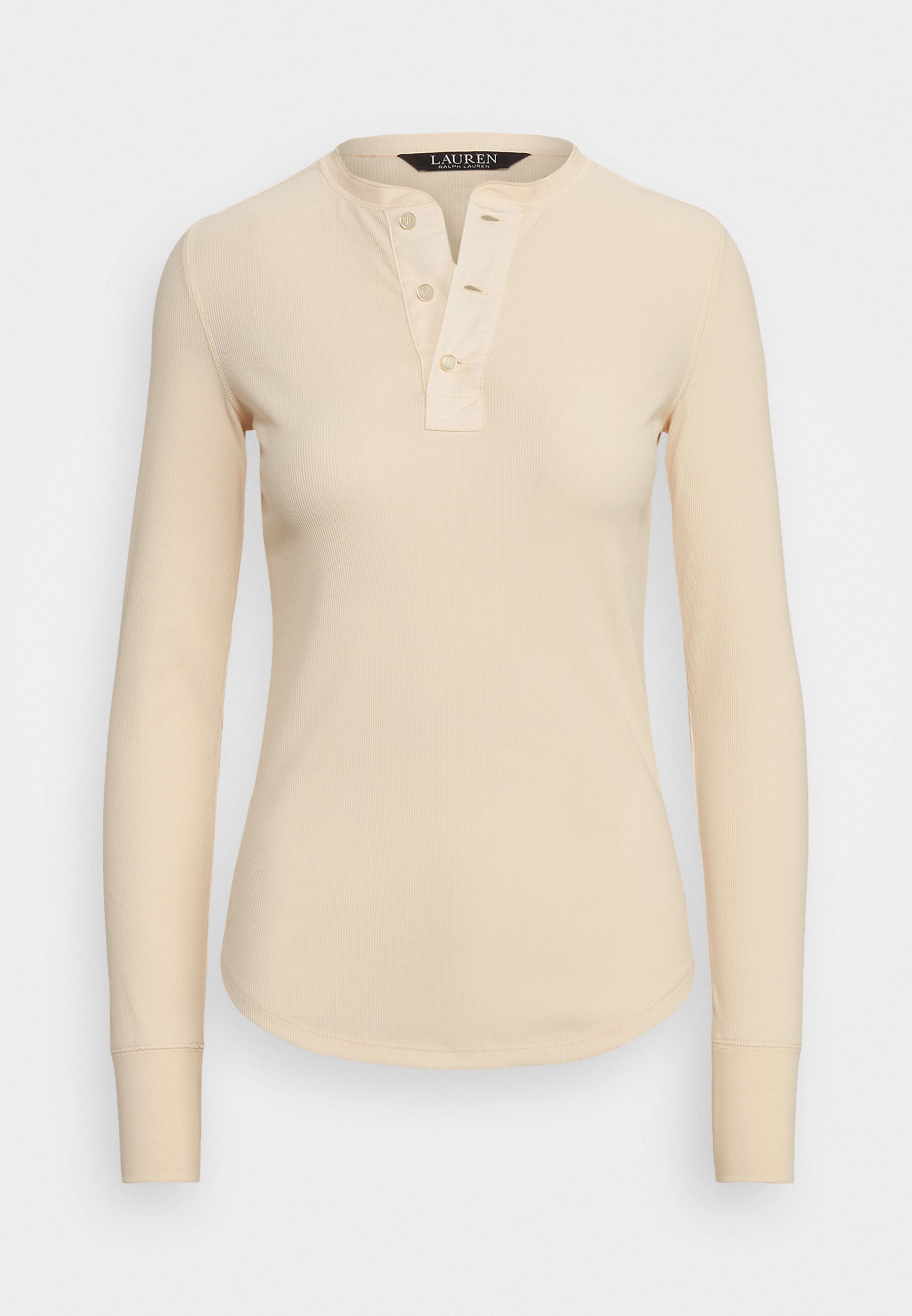 Lauren Ralph Lauren Stretch Cotton Henley Top - T-shirt à