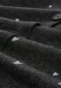 TOM TAILOR DENIM Vesta na kopčanje - anthracite heart embroidery