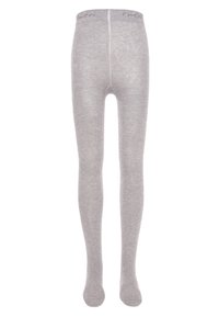 Collant grigi in cotone con una texture liscia, dotati di una morbida fascia in vita elastica e un design senza cuciture, adatti per vari outfit.