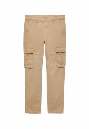 Marks & Spencer, STRAIGHT FIT CARGO TROUSERS. - Cargohose - fawn