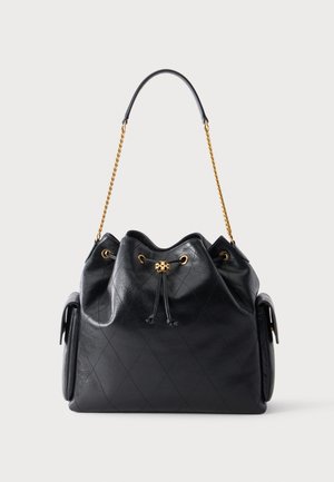 Tory Burch, CHARLIE QUILTED LARGE DRAWSTRING SHOULDER BAG - Bolso de mano - black