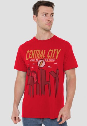 Cotton Soul, THE FLASH THE CENTRAL CITY - T-Shirt print - red
