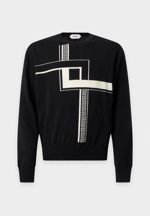 Versace, GRECA INCROCIO KNOT - Trui - black