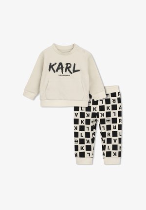 KARL LAGERFELD KIDS, ENSEMBLE SWEAT ET PANTALON SET - Survêtement - lime stone
