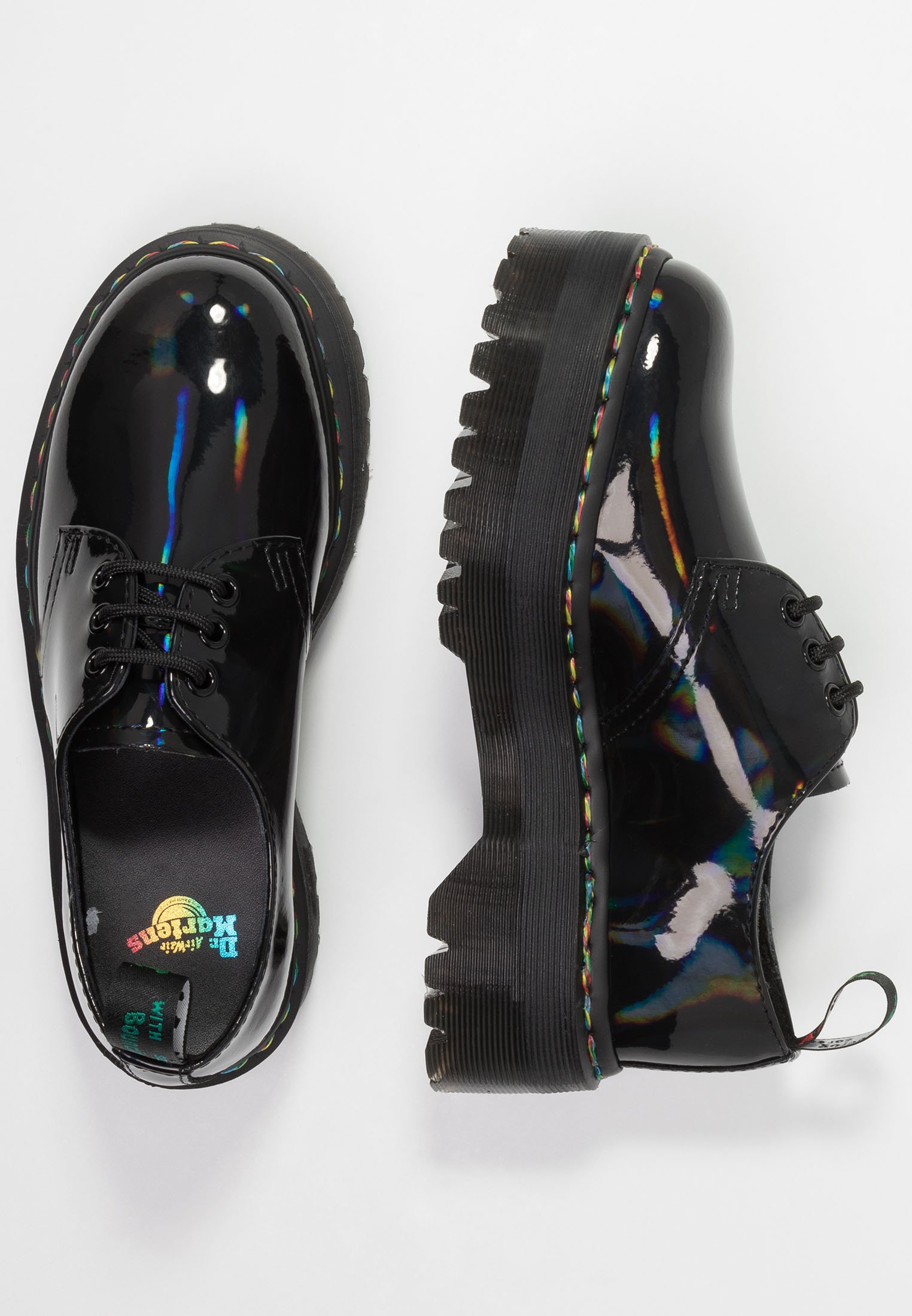 Dr. Martens QUAD RAINBOW Snøresko black Zalando.no Dr. Martens 1461 QUAD SHOE Casual snøresko black
