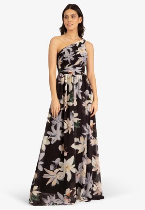 Robe longue - schwarz multicolor