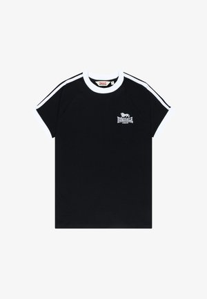 Lonsdale, LONSDALE HERREN T-SHIRT NORMALE PASSFORM CRAIGTOWN - Camiseta estampada - black white