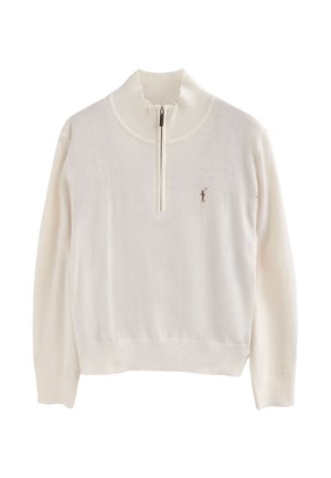 1/2 ZIPPER - Stickad tröja - ecru