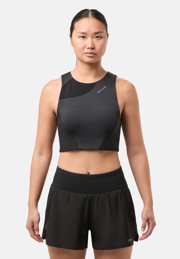 RACE - Medium support sports bra - schwarz