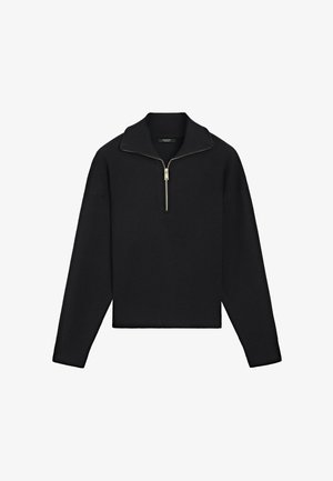 Massimo Dutti, Stickad tröja - mottled dark blue