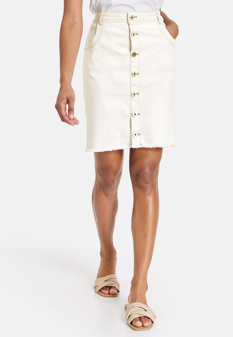 Damen Jeansröcke | Taifun Bleistiftrock ecru/offwhite - MI27141 Damen Jeansröcke | Taifun Bleistiftrock ecru/offwhite - MI27141