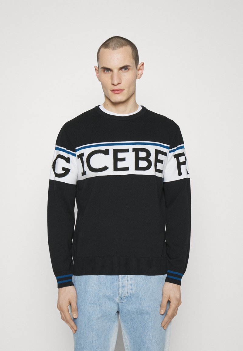 iceberg-maglia-girocollo-neule-blu-classico-sininen-zalando-fi