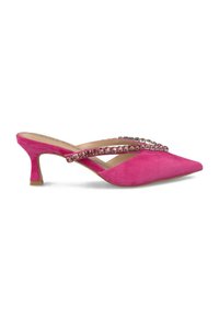 Ciabattine con tacco - fucsia jaspeado