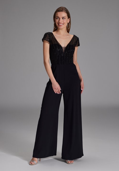 Bershka Jumpsuit Met Glitter in het Zwart | NL