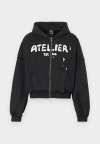 ZIP HOODIE UNISEX - Bluză de molton cu fermoar - black