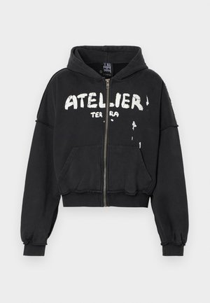 Atelier de roupa ZIP HOODIE UNISEX - Bluză de molton cu fermoar - black