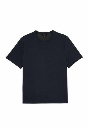 Reiss, REGULAR FIT - COLE TEXTURED MODERN-FIT CREW-NECK T-SHIRT - T-shirts basic - navy
