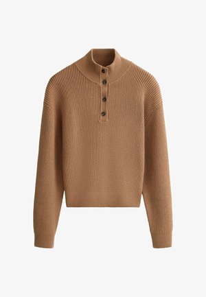 OYSHO, Pullover - dark camel
