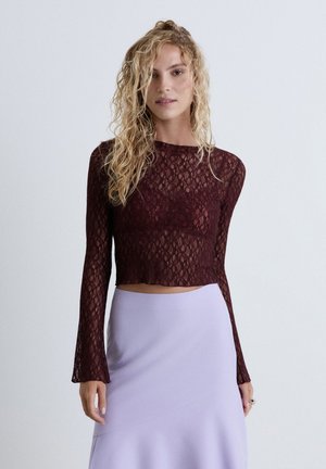 Calliope, T-SHIRT PIZZO - Camicetta - prugna