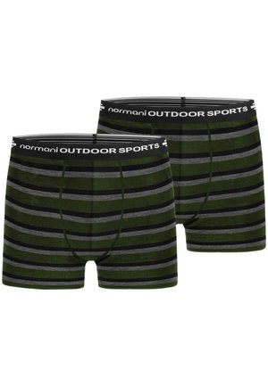 normani Outdoor Sports 2ER PACK MERINO BOXERSHORTS UNTERHOSE FUNKTIONSUNTERWASCHE SPORTHOSE - Boxerbriefs - grün schwarz grau