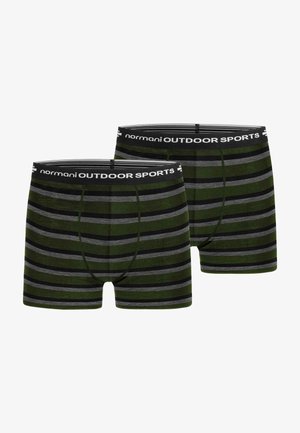 normani Outdoor Sports 2ER PACK MERINO BOXERSHORTS UNTERHOSE FUNKTIONSUNTERWASCHE SPORTHOSE - Trunks - grün schwarz grau