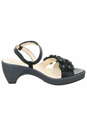Plateausandalette - schwarz