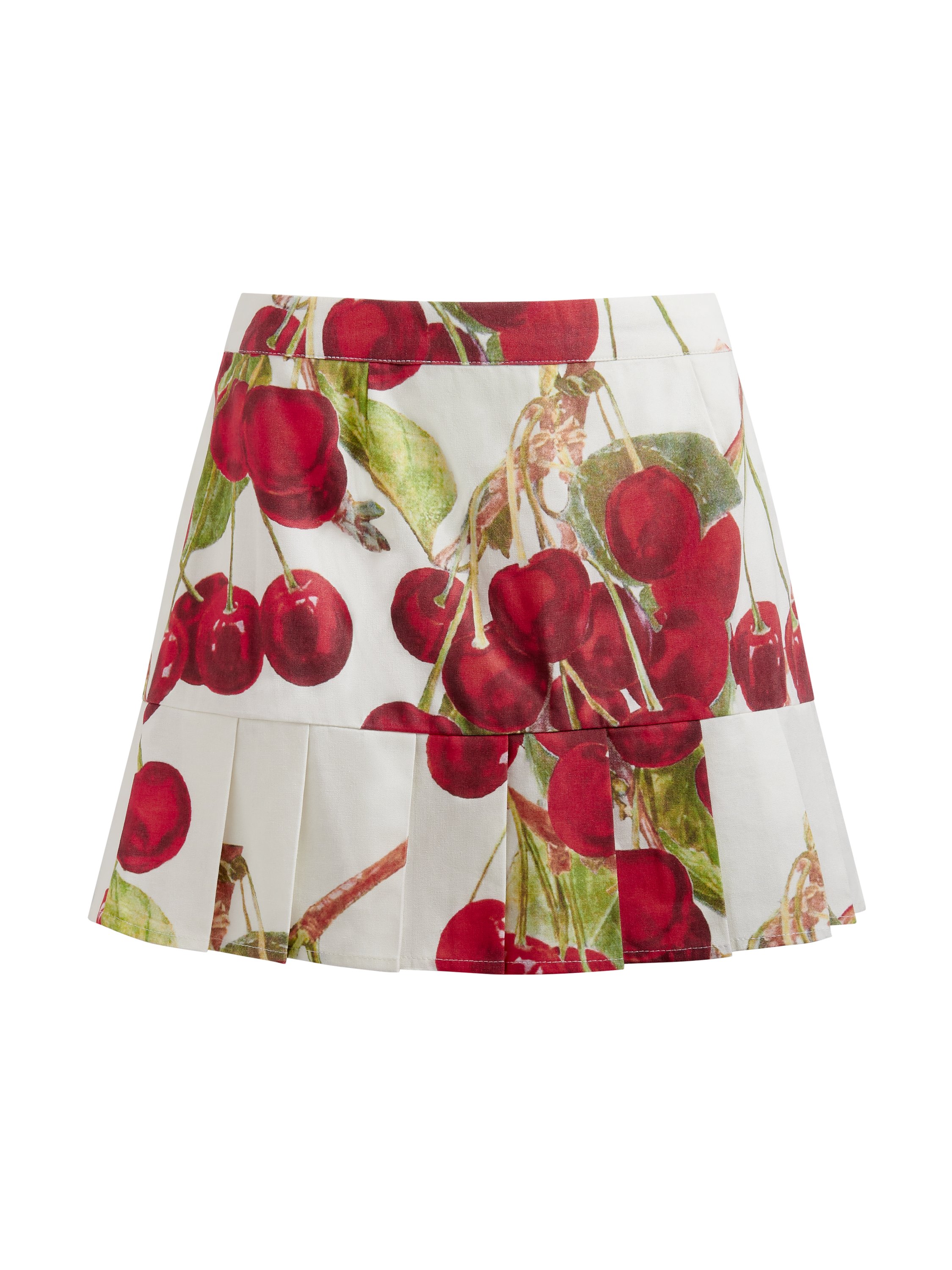 Pleated mini skirt