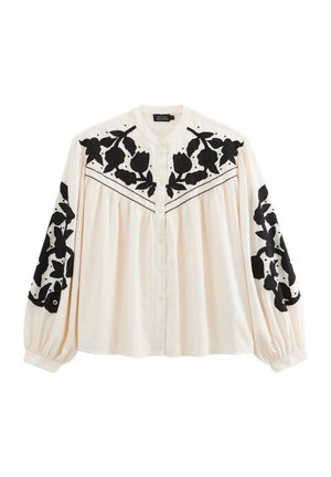 MANCHES LONGUES DÉTAILS BRODERIE - Blouse - crayeux