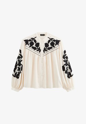 Monoprix MANCHES LONGUES DÉTAILS BRODERIE - Blouse - crayeux