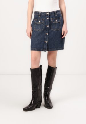 ROSA  - Denim skirt - dark blue