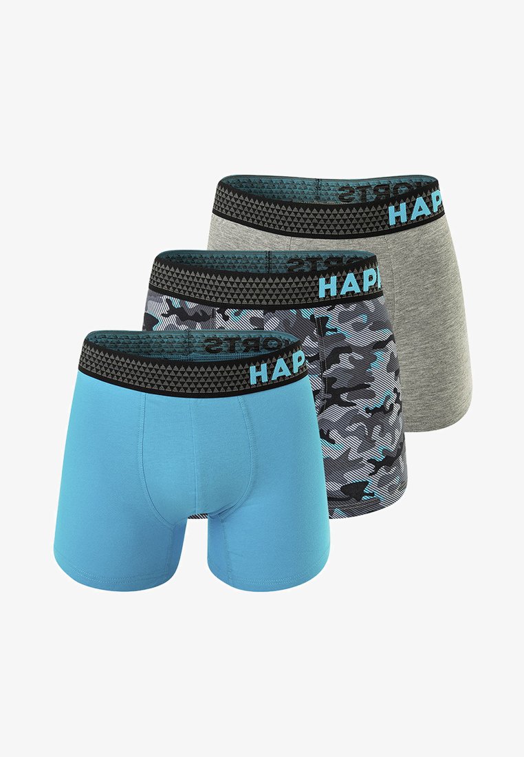 Happy Shorts 3ER PACK RETRO - Boxershort - camouflage aqua