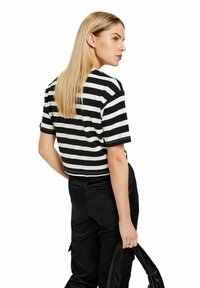 Esprit GESTREIFTES IM TWISTDESIGN - T-shirts med print - black